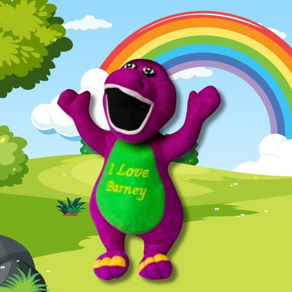 Barney I love Barney Plush Toy - Picture 1 of 2